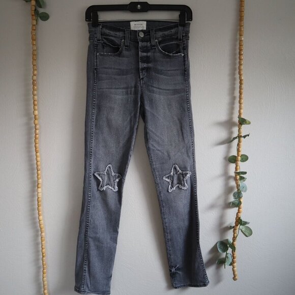 Anthropologie Mcguire Star Patch Skinny Jeans Size 24 - Picture 2 of 10